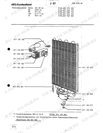 Взрыв-схема холодильника Aeg SANTO 234 SD RE - Схема узла Section2